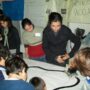 las jóvenes expositoras del 3º 1ª C.S.I.P.P