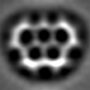 A pesar de su diminuto tamaño, unas 100.000 veces más fino que un cabello humano, los cinco anillos del 'olimpiceno' se reconocen fácilmente. Imagen: IBM R.-Zurich, Univ.Warwick, RSC.