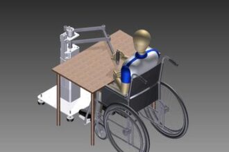 Simulación de un paciente en rehabilitación con uno de los robots. Imagen Instead Technologies