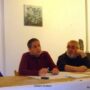 El nuevo presidente de la A.A.P.G.A., Arturo Gomez se dirige a la Asamblea