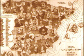 Mapa del caciquismo (portada del libro de Costa en edición francesa)