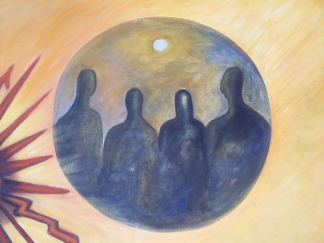 Extraterrestres. Mural en el museo Aramara de Tepic