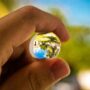 bola de cristal transparente