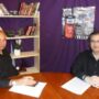 Programa nº 1 de 'El Lobo Estepario'. De izda. a dcha: Raúl Tristán con Rafael Castillejo.