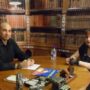 "El Lobo Estepario": Raúl Tristán (izda.) entrevista a la historiadora Adela Rubio (dcha.)