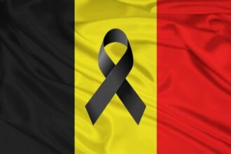 bandera belgica lazo negro