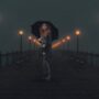 chica noche lluvia
