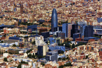 Imagen aérea de parte del distrito 22@